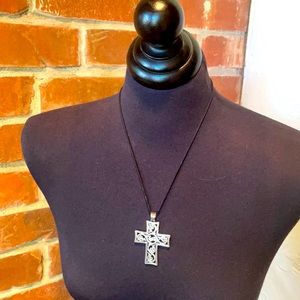 Retired Large Cross Pendant with Dove